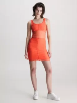 Calvin Klein Robe-débardeur Double épaisseur En Maille