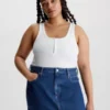Calvin Klein Débardeur Slim Côtelé En Coton