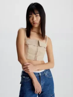 Calvin Klein Haut Bandeau Avec Fermeture Agrafe