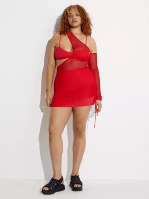 Calvin Klein Robe Ajourée En Maille Superposée - Pride