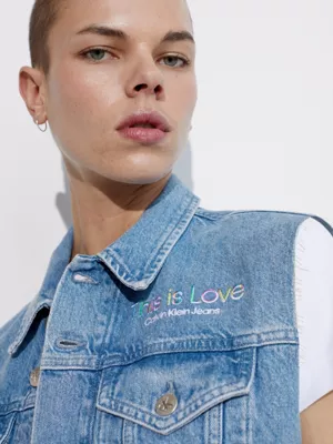 Calvin Klein Veste Courte En Jean - Pride â Image 4