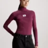 Calvin Klein Pull Slim Côtelé à Col Roulé