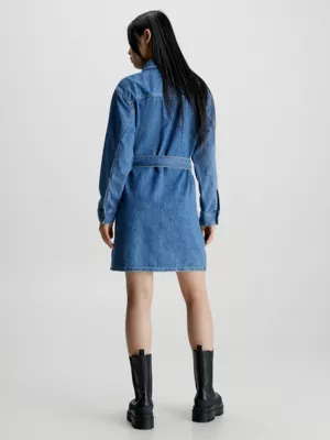 Calvin Klein Robe-chemise En Jean Avec Ceinture â Image 2