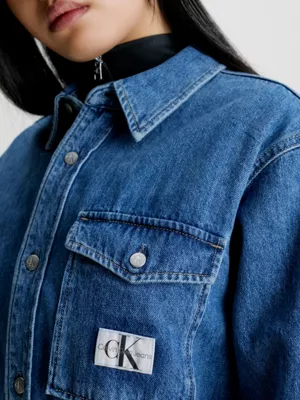 Calvin Klein Robe-chemise En Jean Avec Ceinture â Image 4