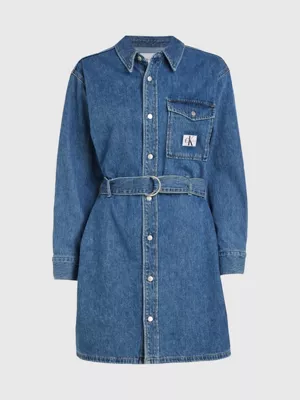 Calvin Klein Robe-chemise En Jean Avec Ceinture â Image 5