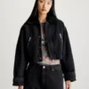 Calvin Klein Veste Courte En Jean Et Sherpa