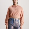 Calvin Klein Sweat-shirt à Capuche Court Avec Monogramme