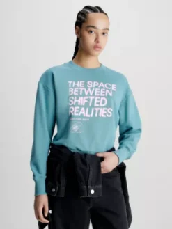 Calvin Klein Sweat-shirt En Coton Imprimé