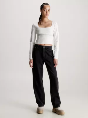 Calvin Klein Haut Ă Manches Longues En Jersey Milano â Image 5