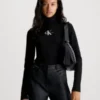 Calvin Klein Haut Côtelé à Col Roulé Avec Monogramme