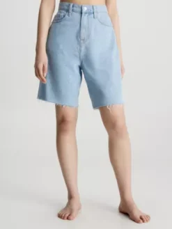 Calvin Klein Short Relaxed En Denim Taille Haute