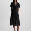Calvin Klein Robe-chemise Longueur Midi Transparente