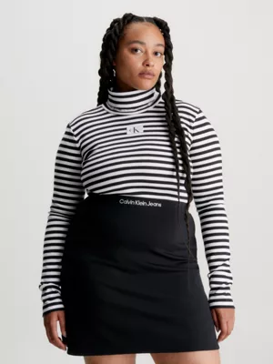 Calvin Klein Haut Rayé Et Ajusté à Col Roulé – Image 2