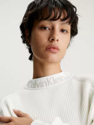 Calvin Klein Pull En Coton Avec Col Et Logo â Image 4