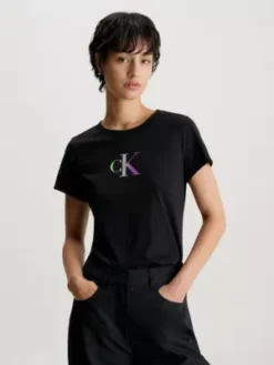 Calvin Klein T-shirt Slim Dégradé De Couleurs Avec Logo