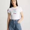Calvin Klein T-shirt Slim En Coton Avec Logo