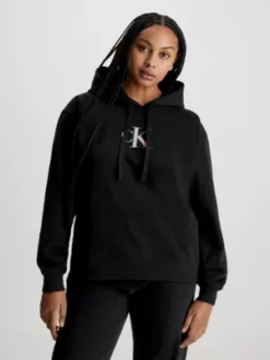 Calvin Klein Sweat-shirt à Capuche Grande Taille Avec Logo Dégradé