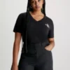Calvin Klein T-shirt Grande Taille Avec Monogramme Et Col En V