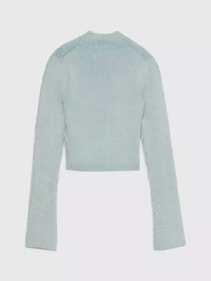 Calvin Klein Pull Ajouré En Maille Côtelée Métallisée – Image 7