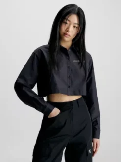 Calvin Klein Chemise Courte à Cordon De Serrage En Nylon