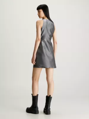 Calvin Klein Robe Avec Fermeture éclair Sur Toute La Longueur Et Fini Métal Liquide – Image 2