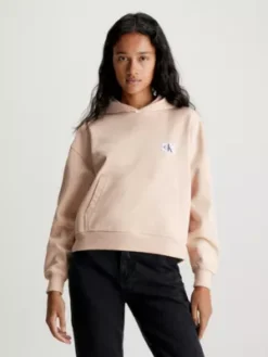 Calvin Klein Sweat-shirt à Capuche En Tissu éponge De Coton Avec Insigne