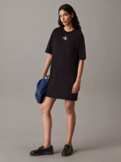 Calvin Klein Robe T-shirt Boyfriend Avec Monogramme