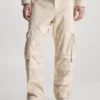 Calvin Klein Pantalon Cargo Imprimé à Jambes Larges