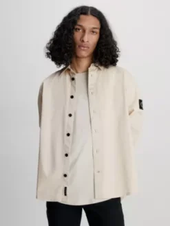Calvin Klein Chemise Relaxed En Sergé De Coton