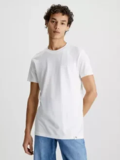 Calvin Klein T-shirt Slim Avec étiquette Logo