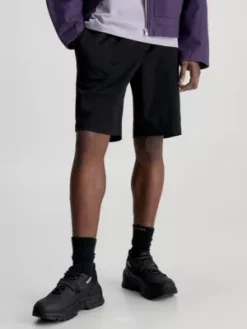 Calvin Klein Short Avec Ceinture En Sergé De Coton