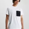 Calvin Klein T-shirt à Poche En Mélange De Matières