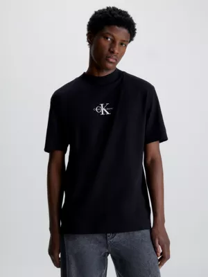 Calvin Klein T-shirt En Jersey Côtelé Avec Monogramme