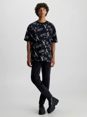 Calvin Klein T-shirt Relaxed Entièrement Imprimé De Logos – Image 4