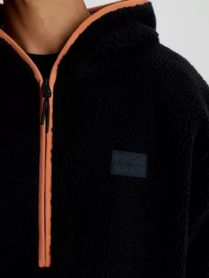 Calvin Klein Sweat à Capuche En Sherpa Avec Encolure Zippée – Image 4