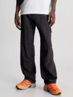 Calvin Klein Pantalon Cargo Relaxed En Nylon Texturé