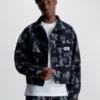 Calvin Klein Veste En Jean Entièrement Imprimée De Logos