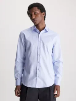 Calvin Klein Chemise De Soirée Ajustée En Sergé