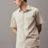 Calvin Klein Chemise à Manches Courtes En Popeline