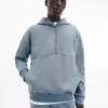 Calvin Klein Sweat à Capuche Relaxed à Col Zippé