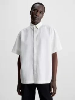 Calvin Klein Chemise Relaxed En Lin Mélangé