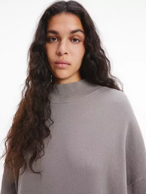 Calvin Klein Pull Unisexe En Coton Gaufré - CK Standards – Image 7