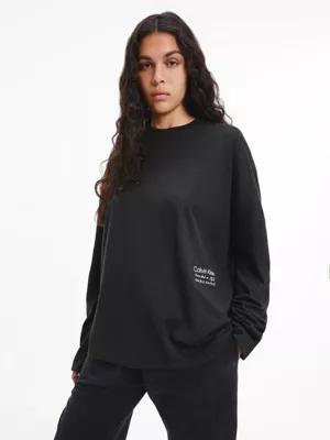 Calvin Klein T-shirt Unisexe à Manches Longues Imprimé - CK Standards – Image 2