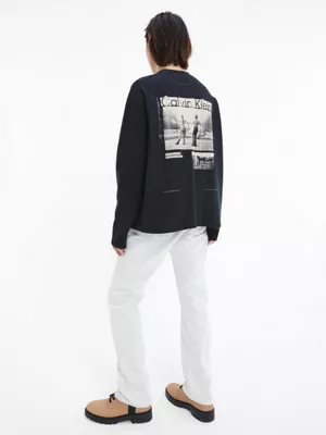 Calvin Klein T-shirt Unisexe à Manches Longues Imprimé - CK Standards – Image 5