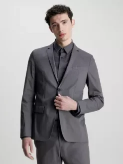 Calvin Klein Veste Blazer Slim En Coton Technique