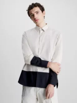 Calvin Klein Polo Relaxed Color-block En Popeline