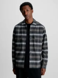 Calvin Klein Surchemise Boxy En Flanelle Ă Carreaux