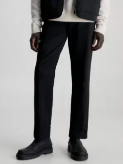 Calvin Klein Pantalon Droit En Sergé