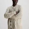 Calvin Klein Pull Cardigan Bouclé En Laine