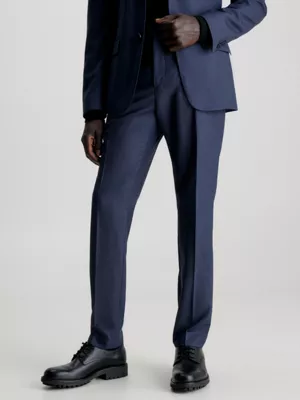 Calvin Klein Pantalon Ă Pinces Pied-de-poule Slim